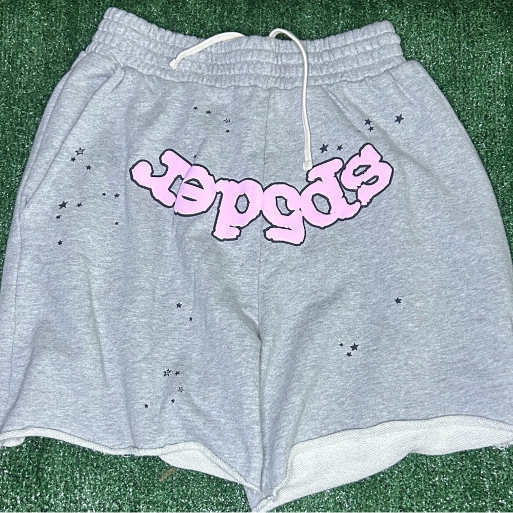 Gray and Pink Women's Shorts